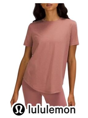Lululemon | Love Tee Short Sleeve Scoop Neck Spiced Chai Speckled Top - Size 8